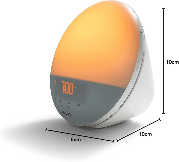 Philips SmartSleep Wake-up Light,Colored Sunrise and Sunset Simulation,5 Natural Sounds,FM Radio & Reading Lamp,Tap Snooze,HF3520/60,(Pack of 3)