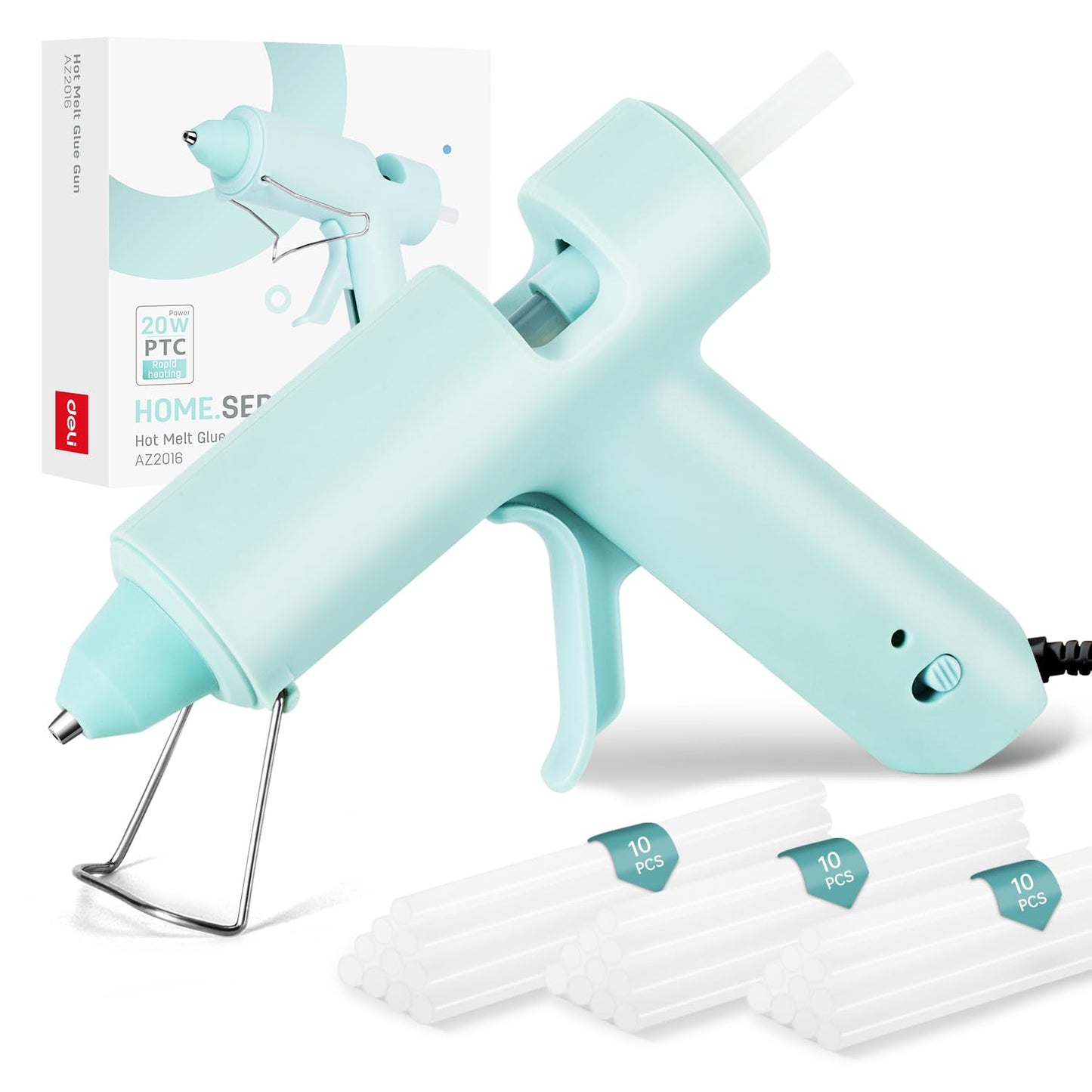 Hot Glue Gun, Mini Hot Glue Gun Kit with 30 Glue Sticks, Consistent Flow, Fast Heating& Ergonomic Design for School Arts& Crafts, DIY Projects and Home Repairs& Decoration