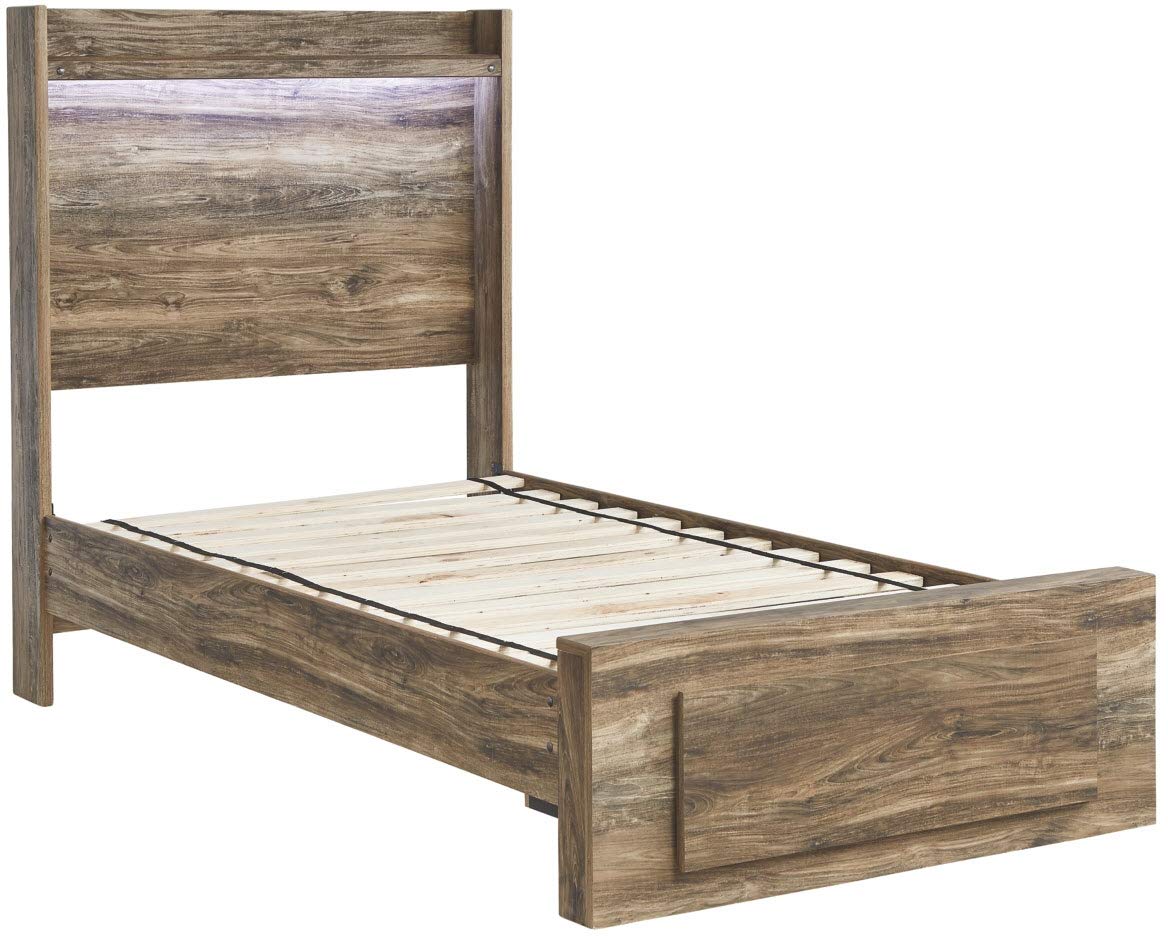 Signature Design by Ashley Twin Wooden Bunkie Board Roll Slats, .56 Inch Mattress Support