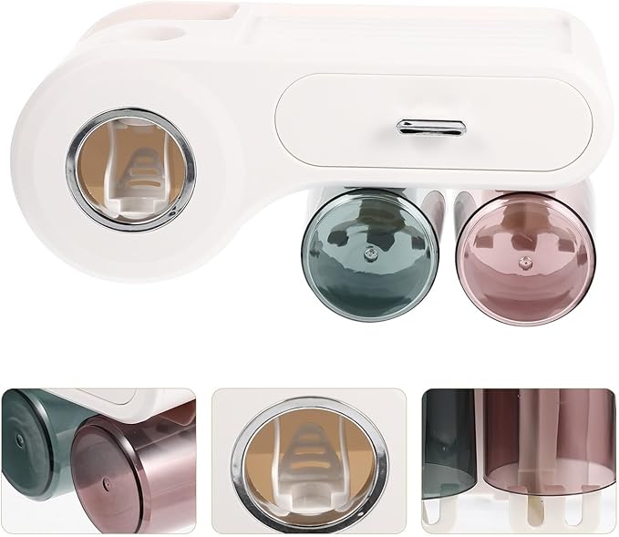 Wall Shelf Bathroom Storage,Toothbrush Holder Rack,Toothpaste Mounted Wall-Mounted