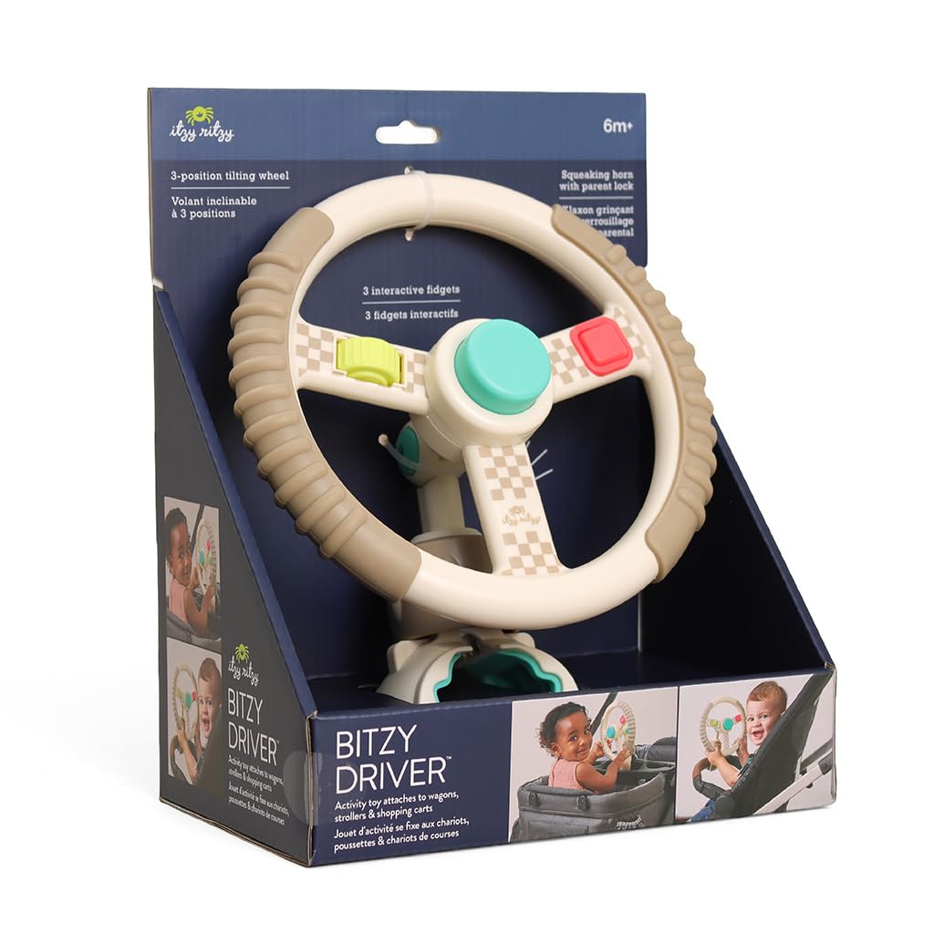 Itzy Ritzy - Bitzy Driver Steering Wheel Wagon and Stroller Activity Toy