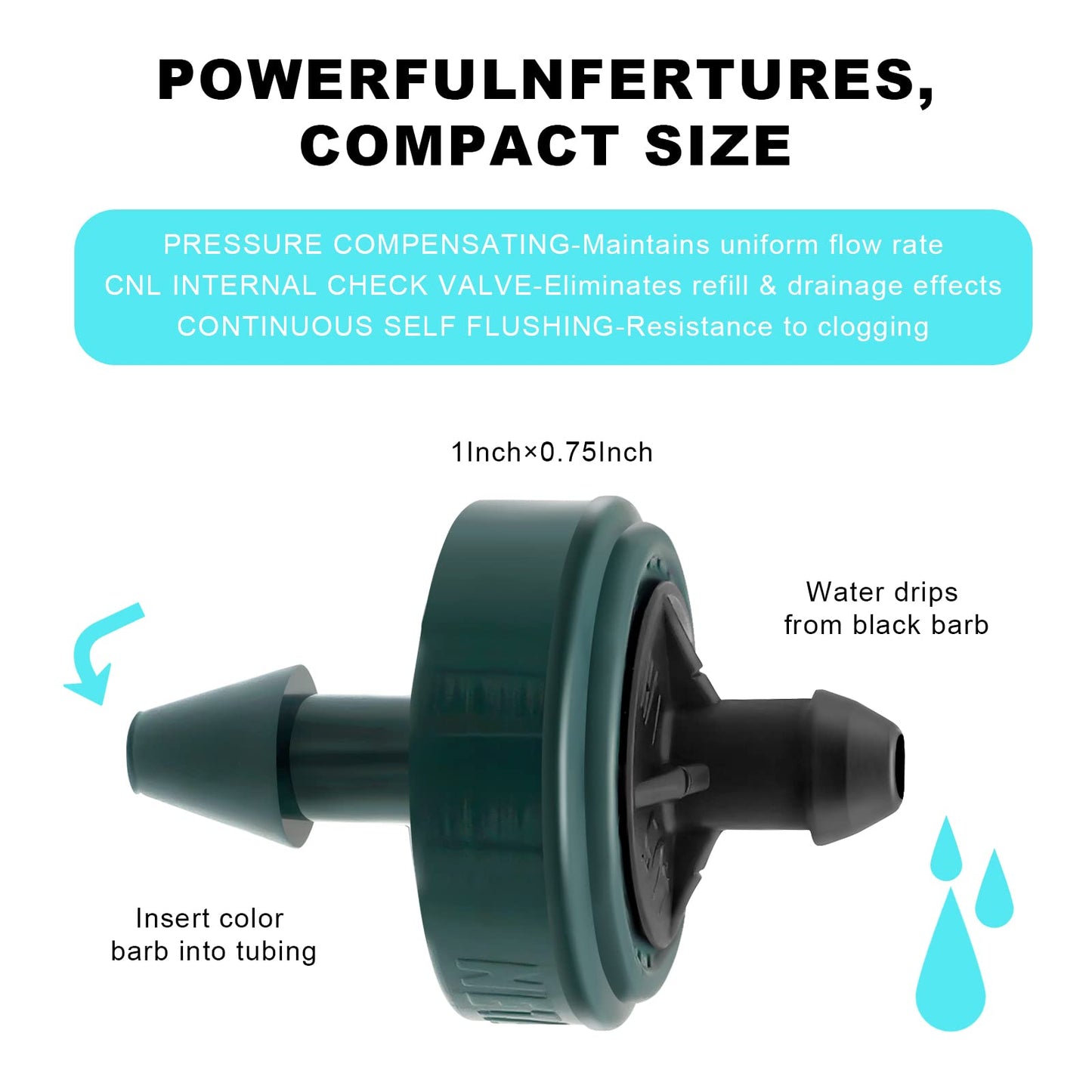 DripGrows Netafim 2 GPH Woodpecker Jr Pressure Compensating Drip Emitters (100)