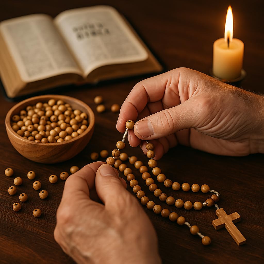 ZULUF 10mm Olive Wood Mala Beads Bulk (1000pcs) Cuentas para Hacer Rosarios Católicos Wooden Craft Beads for Jewelry Making Rosaries & Bracelets Holy Land Bethlehem with Certificate BEAD045