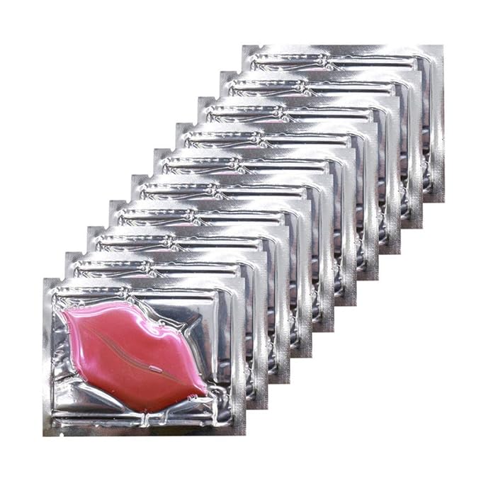 30PCS Collagen Lip Masks,Crystal Moisturizing Lip Care Lip Sheet Lip Patches for Dry Lips & Anti-Chapped, Smoothing Lip Lines, Plumping Your Lips Attractive, Pink