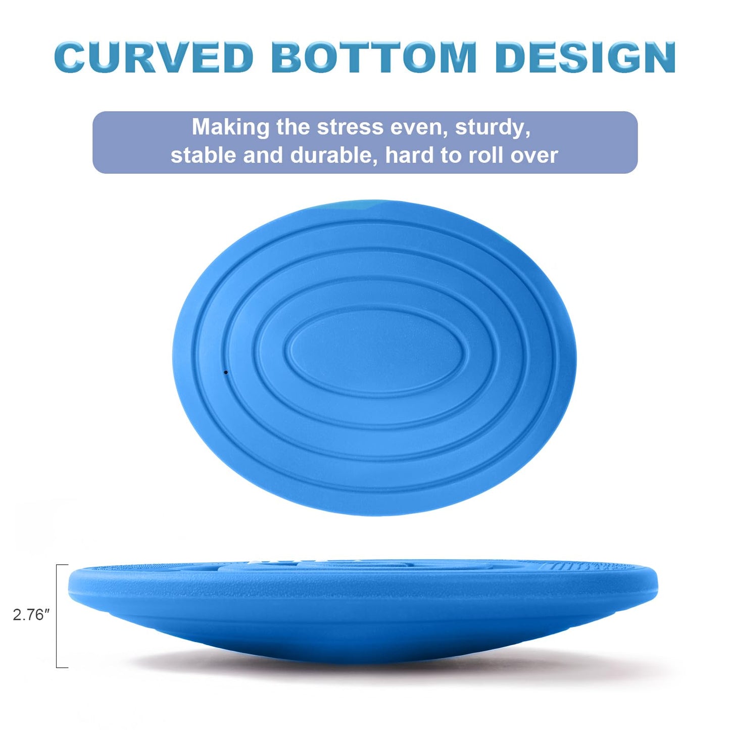 Kids Maze Balance Board - Wobble Trainer for Ski Surf Snowboard, Non-Slip Sensory Rocker Ages 3-12, Core Therapy & Skate Prep Ocean blue