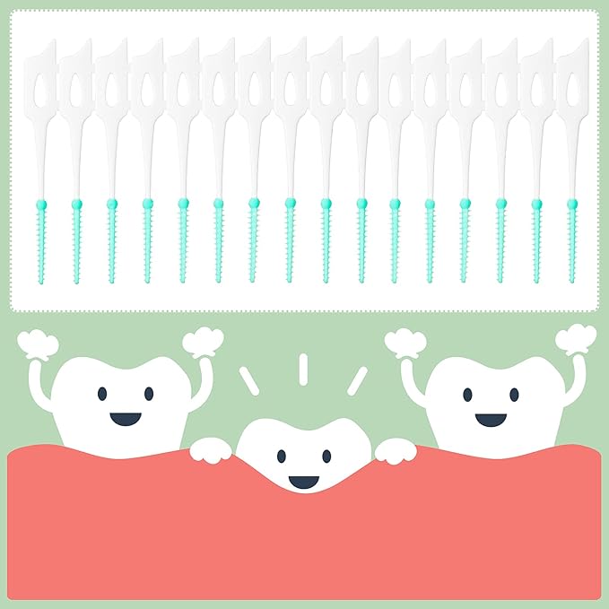 350 Pieces Braces Brush for Cleaner Interdental Brushes Kit Flosser for Braces Dental Braces Cleaner Braces Floss Picks Flossing Head Oral Dental Hygiene Flosser Tooth Cleaning(Basic Colors)