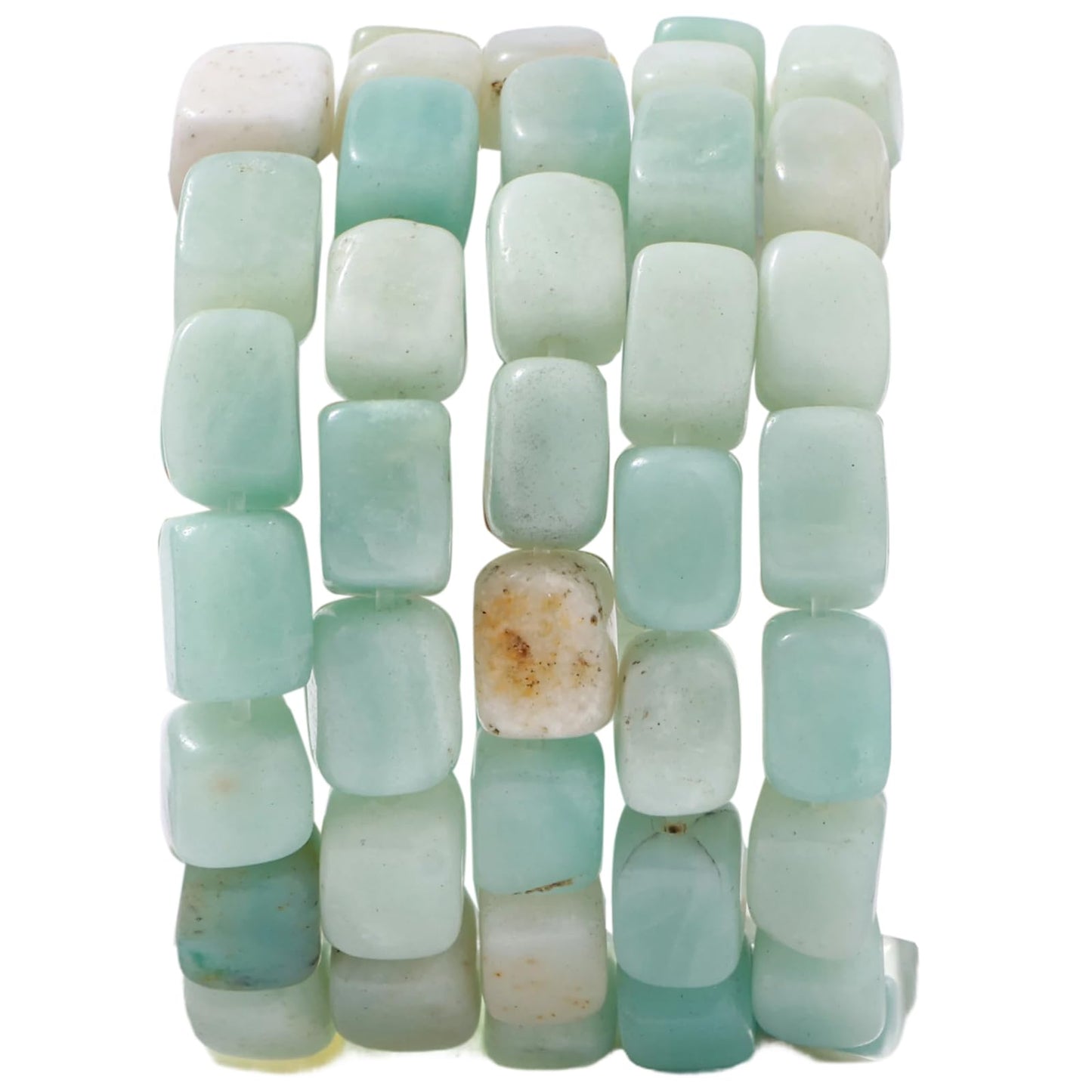 Natural Large Amazonite Cube Stone Beads 8x11mm 38cm/str Loose Semi Gemstone Stone Square Beads for Making Bracelets Necklace
