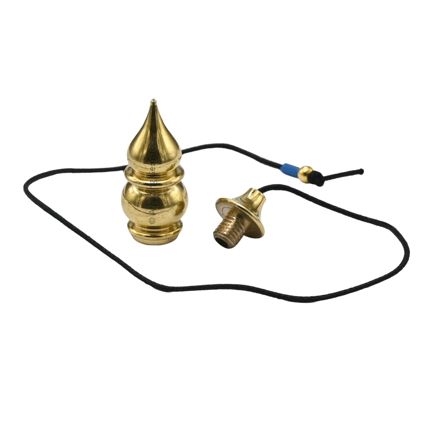 Amazing Gemstone Healing Metal Pendulums for Divination, Gold Tear Drop Pot Steel Copper Pendulum High Energy Pendulo de Bronce Pendulos de Mesa MP89