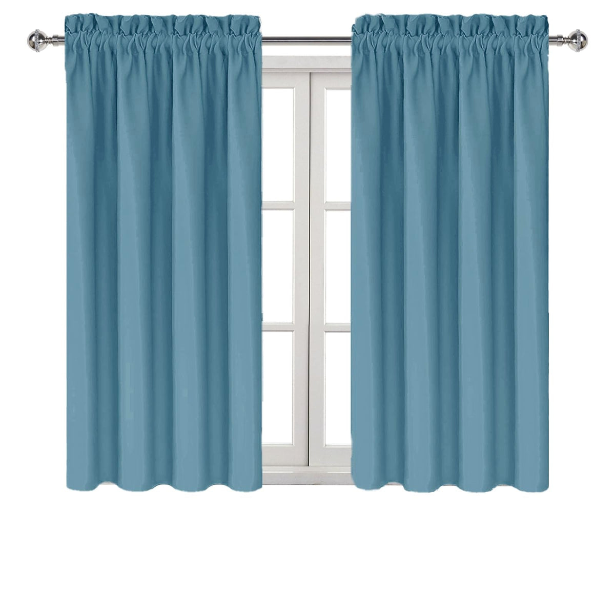 Blackout Curtains for Bedroom Living Room 38 x 45 Inch Long 2 Panels (2 Count)