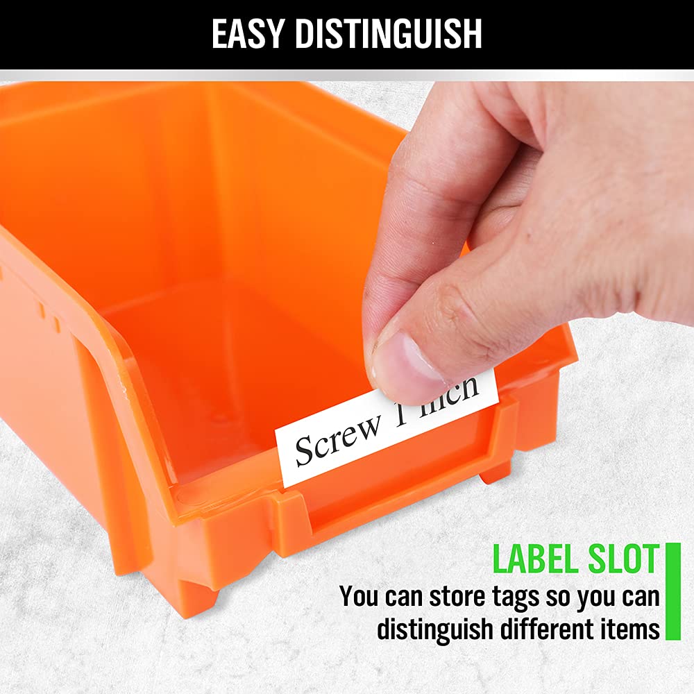 SWANLAKE GARDEN TOOLS 30-Bin Wall-Mounted Storage Bins, Heavy-Duty Garage Tool Organizer for Screws, Nuts, Bolts, Nails, Small Hardware Parts - Easy Installation and Customizable