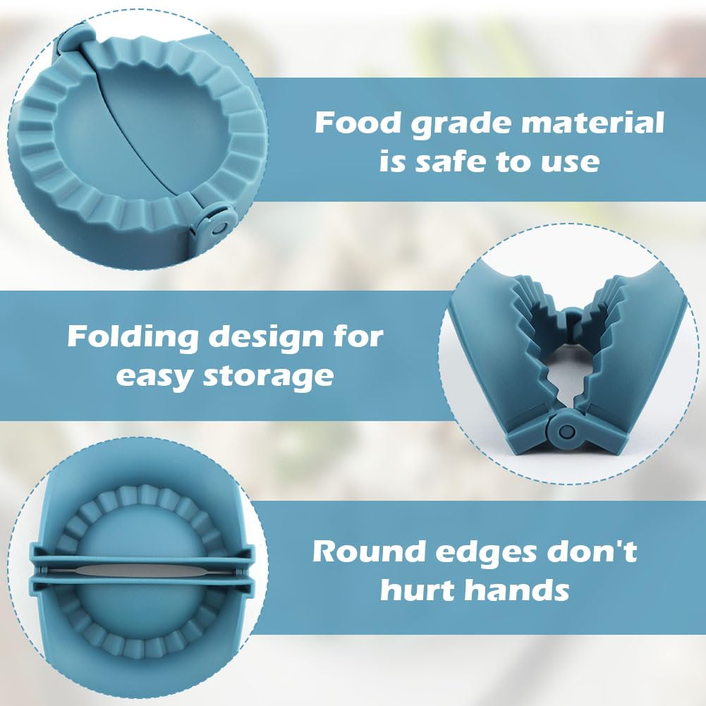 Empanada Maker Press, Dumpling Making Tools, Dumplings Maker Set with Dough Cutter, Empanadas Press Mold, Dumpling Mold Machine Making Dumplings Easier