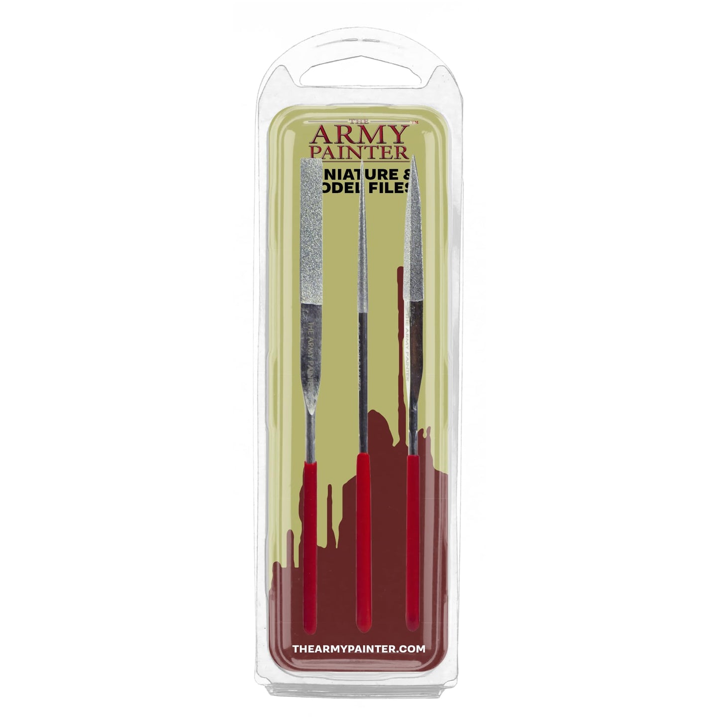 The Army Painter, Miniature and Model Files, Set of 3, Round, Diamond & Flat File and Triangle Metal File for Plastic, Resin and Metal for Role Play, Model Painting