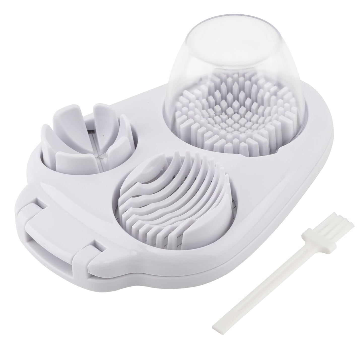 3-In-1 Egg Slicer for Hard Boiled Eggs,Stainless Steel Egg Cutter with 3 Cutting Modes,Multipurpose Kitchen Gadget Dicer for Butter Strawberry,Mushroom,Banana,Tomato,Easy to Use