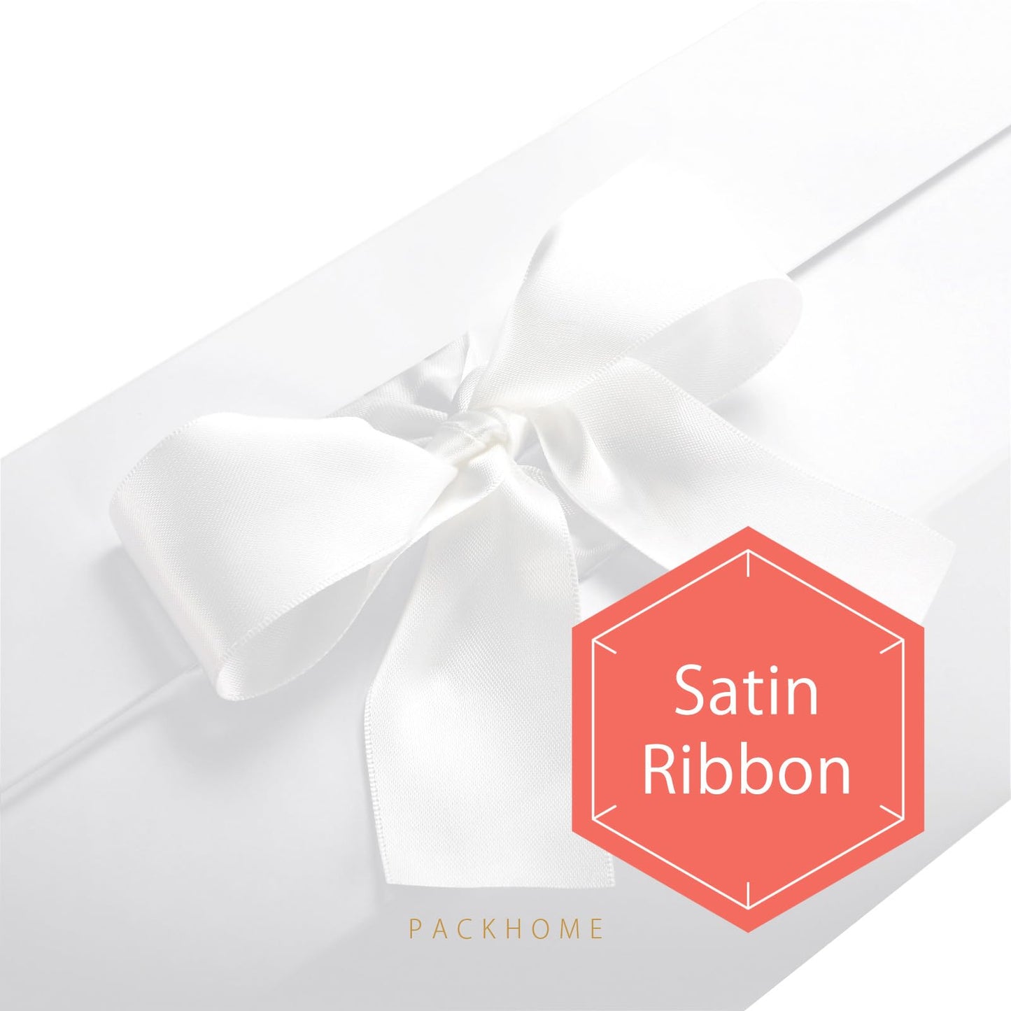 PACKHOME Mother's Day 17x14.5x5.5 Inches, Extra Large Gift Box with Lid, Magnetic Closure Boxes with Ribbon for Clothes and Large Gifts (Glossy White)