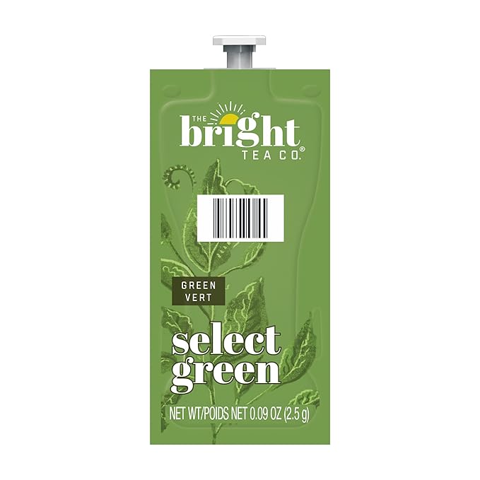 Flavia Bright Tea Co. Select Green Tea Freshpacks works only with Flavia Brewers (Case of 100)