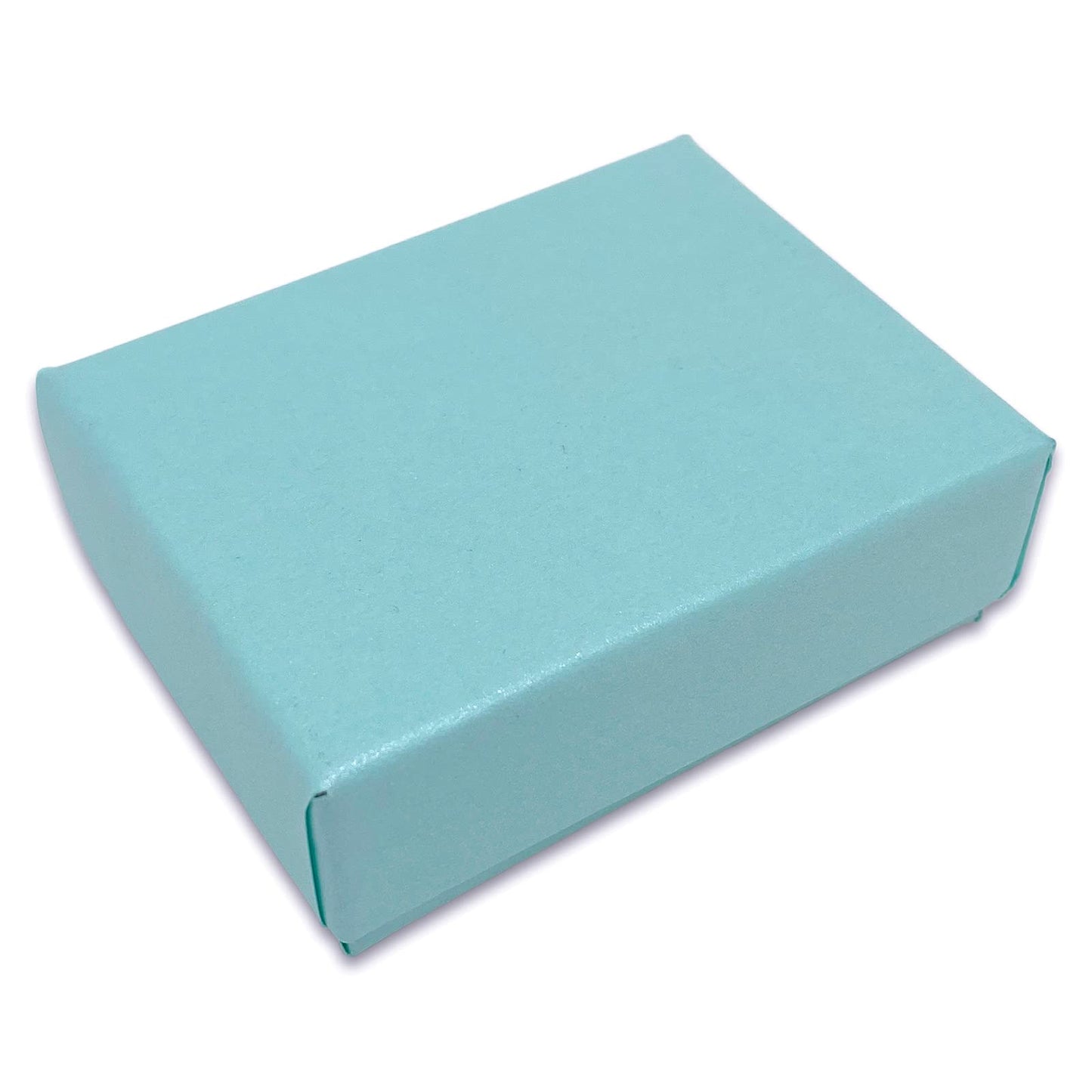 TheDisplayGuys - 25-Pack #11 Cotton Filled Cardboard Paper Jewelry Boxes Gift Case - Pearl Teal (2.1" x 1.8" x 0.8") - for Shipping or Storage
