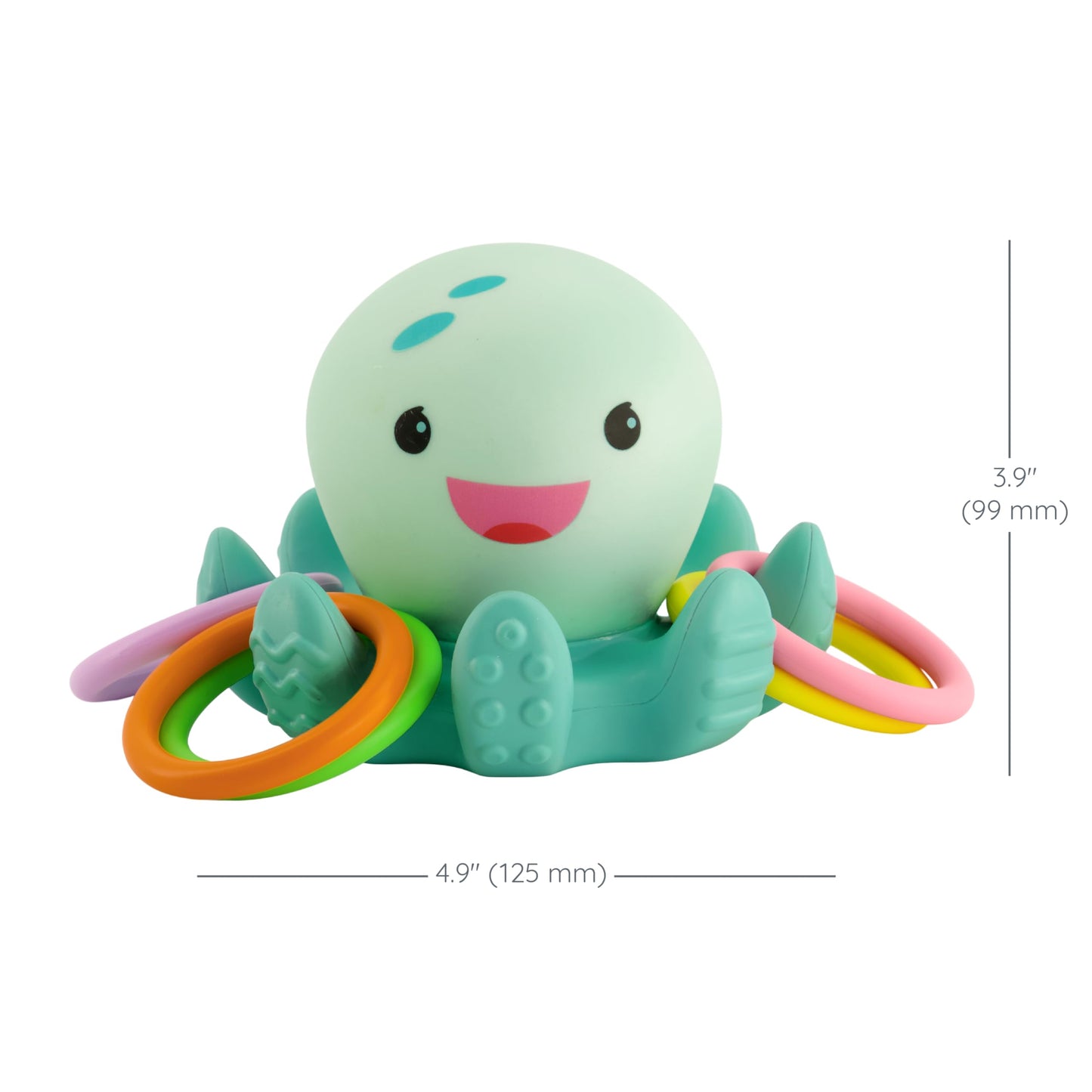 Infantino Light Up Ring Catcher - Illuminating Octopus with Five Tossing Rings for Fine & Gross Motor Skills in Babies & Toddlers, 6M+