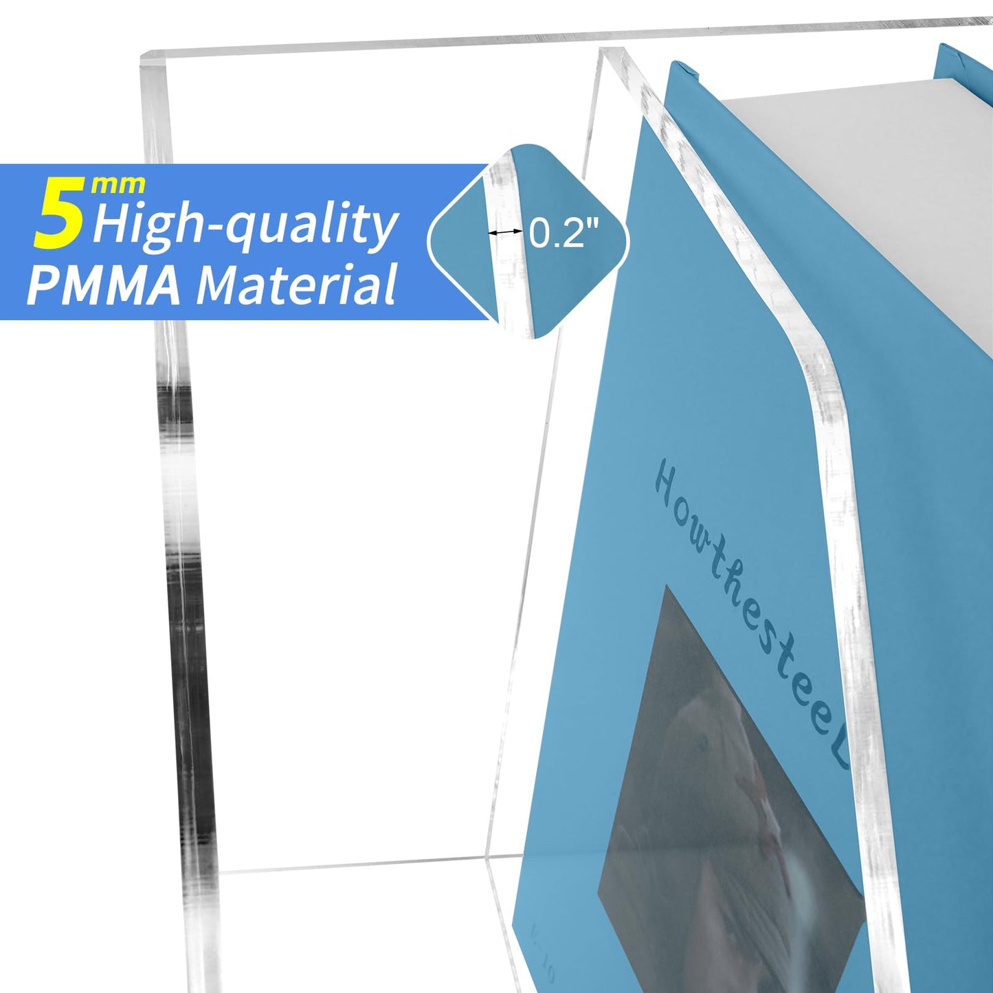 WYFHLPMMA Acrylic Paper Tray Stackable Letter Organizers, Clear Paper Desk Organizer, 3-Tier, Desk A4 File Holder for Office Document Desktop File