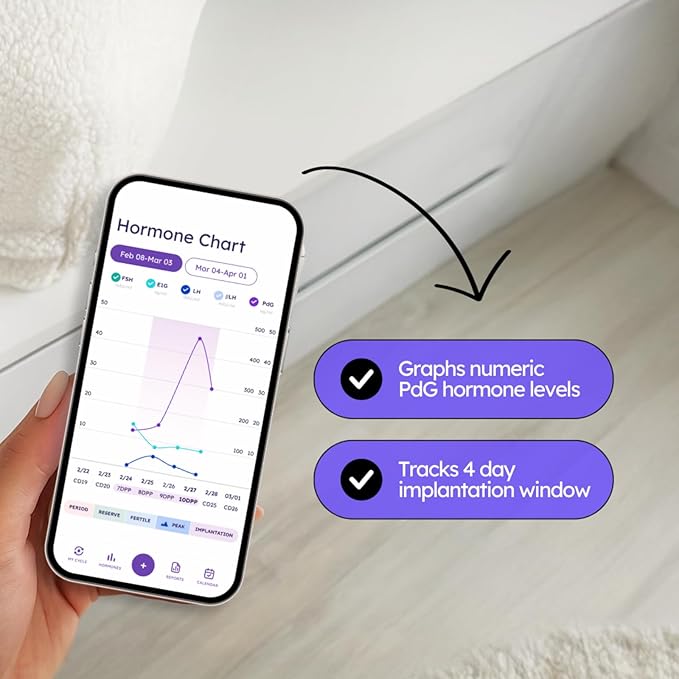 Proov PdG Test Strips for Women - 10 Progesterone Test Strips - Confirm Successful Ovulation at Home - 2 Cycle Pack - Fertility Tracker - Compatible with Fertility, Pregnancy & Ovulation Tests