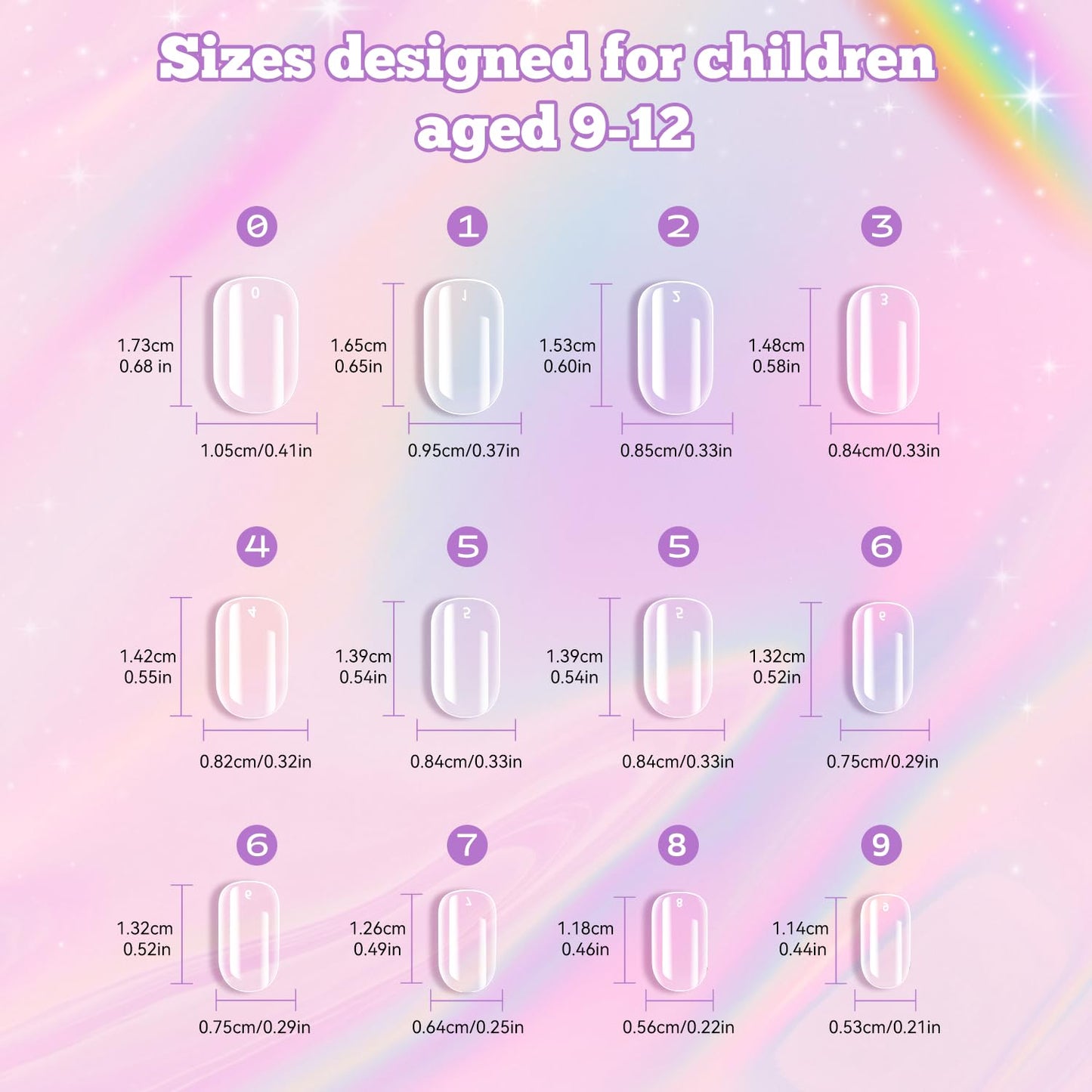 krofaue Parent-Child Nail Tips Kit:120PCS Short French Nail + 240pcs Kids Short Oval Clear Nail Tips for DIY Home Manicure Mother Daughter Bonding Time