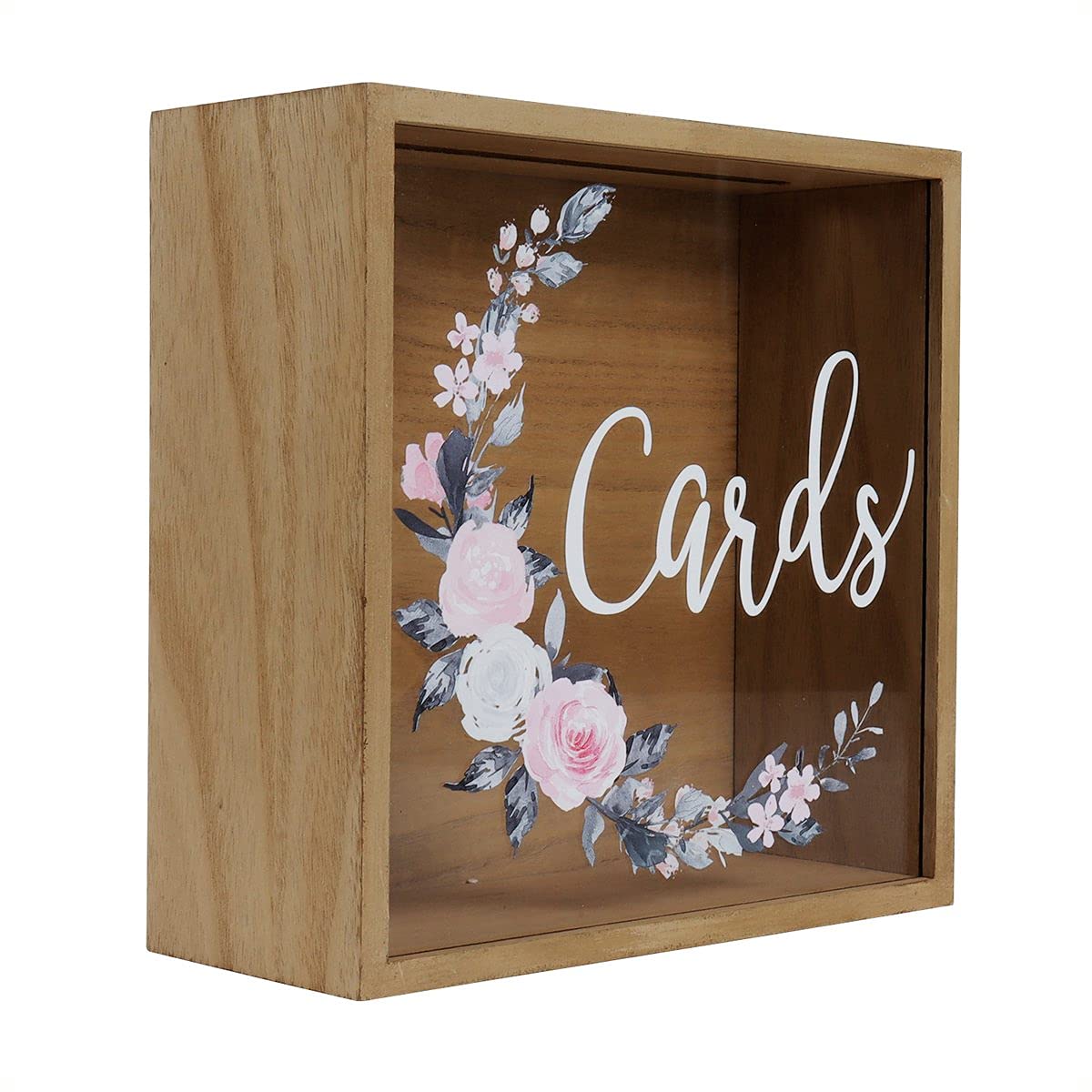Hanna Roberts Wooden Card Box for Reception, Money Gift Card Box, Card Storage Box for Wedding Decorations and Party Gifts