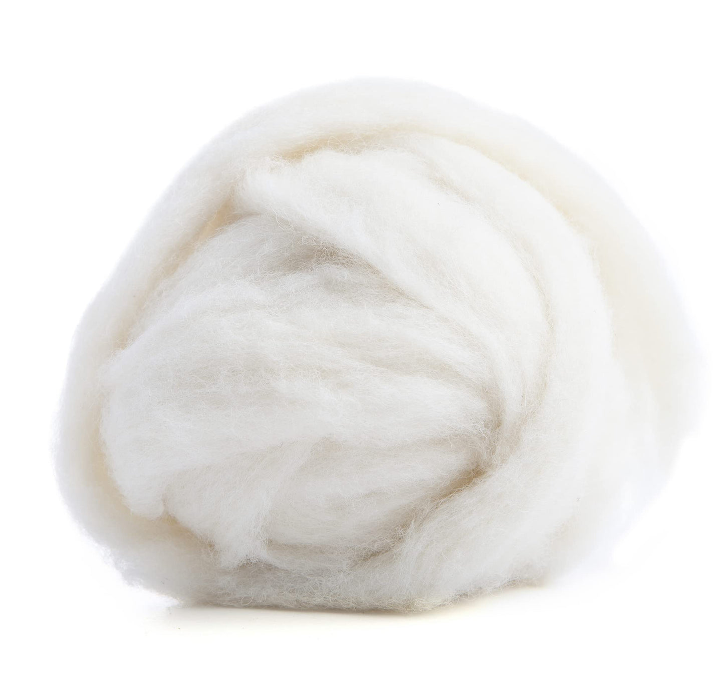 100% Chunky Core Wool, Maori, Carded Roving, Un-Dyed, 4 OZ Maori, Made in Italy, Core Wool for Needle Felting, Stuffing, 27 Micron