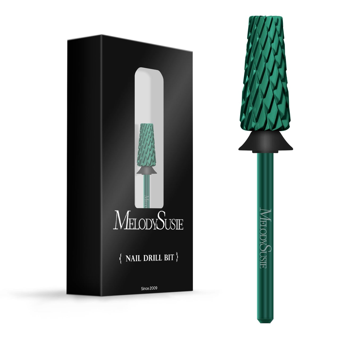 MelodySusie Super Cut Edition 5 in 1 Nail Drill Bits, 3/32'' Carbide Tungsten Multi-function Bits, Suitable for Manicure Pedicure Cuticle Gel Polishing, Green, Series Bit-M, XC