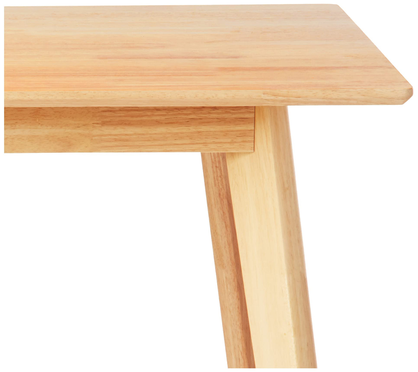 Amazon Basics FSC Certified Sturdy Solid Wood Rectangular Dining Table, Easy Assembly, Kitchen Table, 29.5"D x 47.2"W x 29.5"H, Natural Wood
