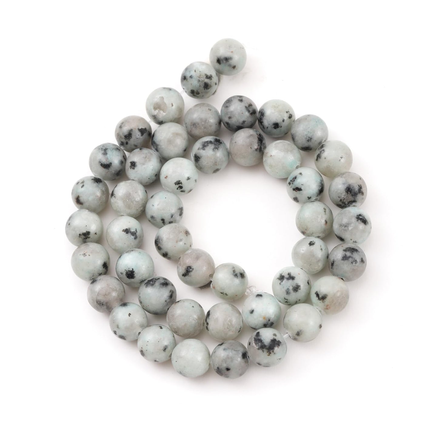 10mm 38pcs DIY Natural Kiwi Jasper Stone Beads Round Healing Crystal Gemstone Loose Beads for Jewelry Making Handmade Bracelet Necklace