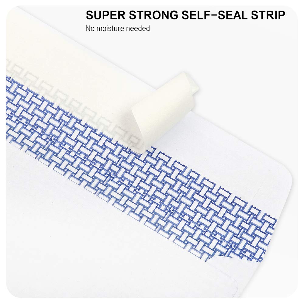 #9 Double Window Security Envelopes, HERKKA No.9 Double Window Business Envelopes Designed for Quickbooks Invoices and Business Statements - Number 9 Size 3 7/8 Inch X 8 7/8 Inch - 24 LB - 1000 Pack