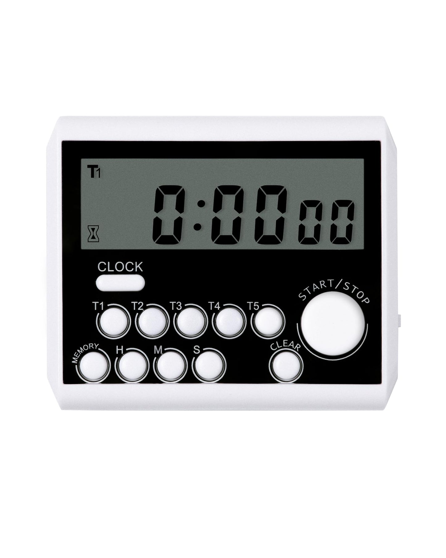 TPNEG Digital Kitchen Timer: 5-Channel Magnetic Digital Clock Timer with Count Up/Down, Alarm, and Replaceable 3A Battery - Ideal for Cooking Pasta and More, Food Timer for Seniors