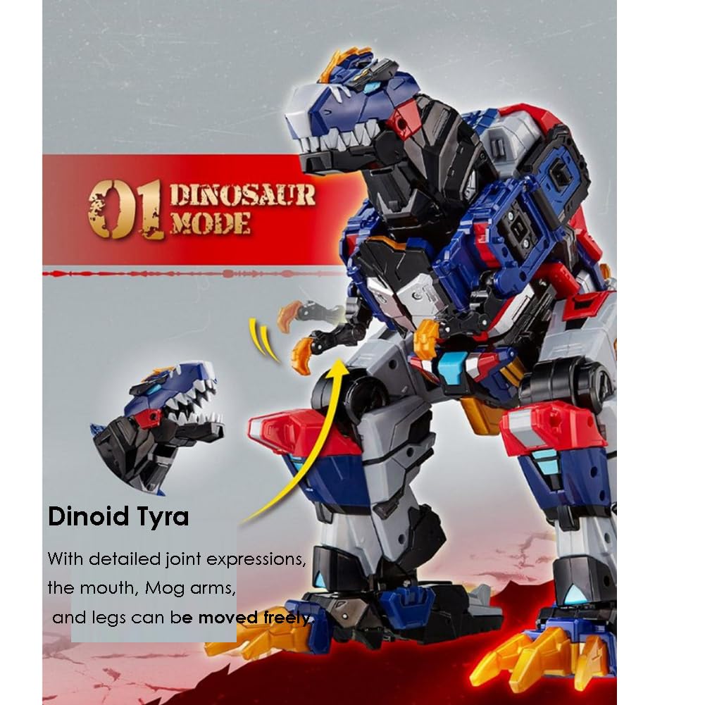 SIGNIM Miniforce Rexkaiser a Dinosaur and a car Combine to Transform into a Robot 12.6" x 7.5" x 14.6"