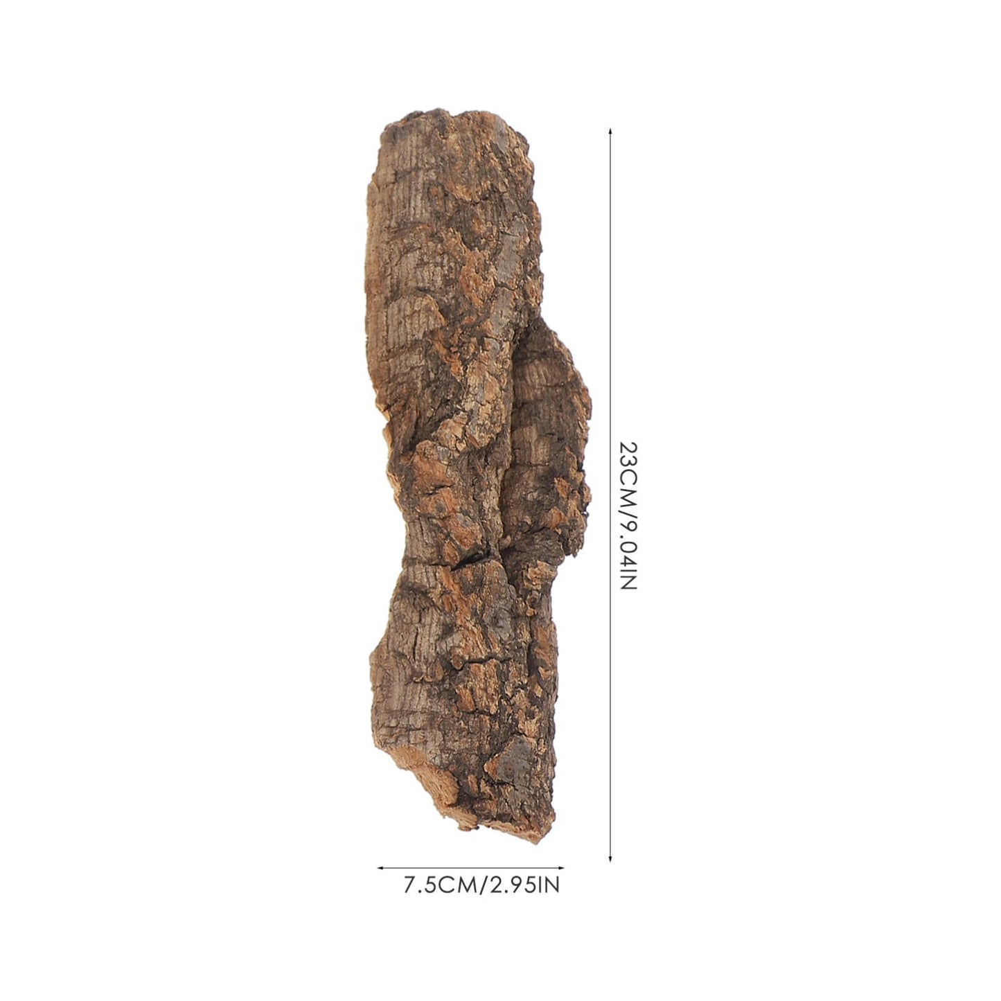 balacoo Reptile Bark Climbing Tree Decor 9.05In Natural Cork Wood Terrarium Accessories Reptile Hideout for Snakes Lizards Tortoise Habitat