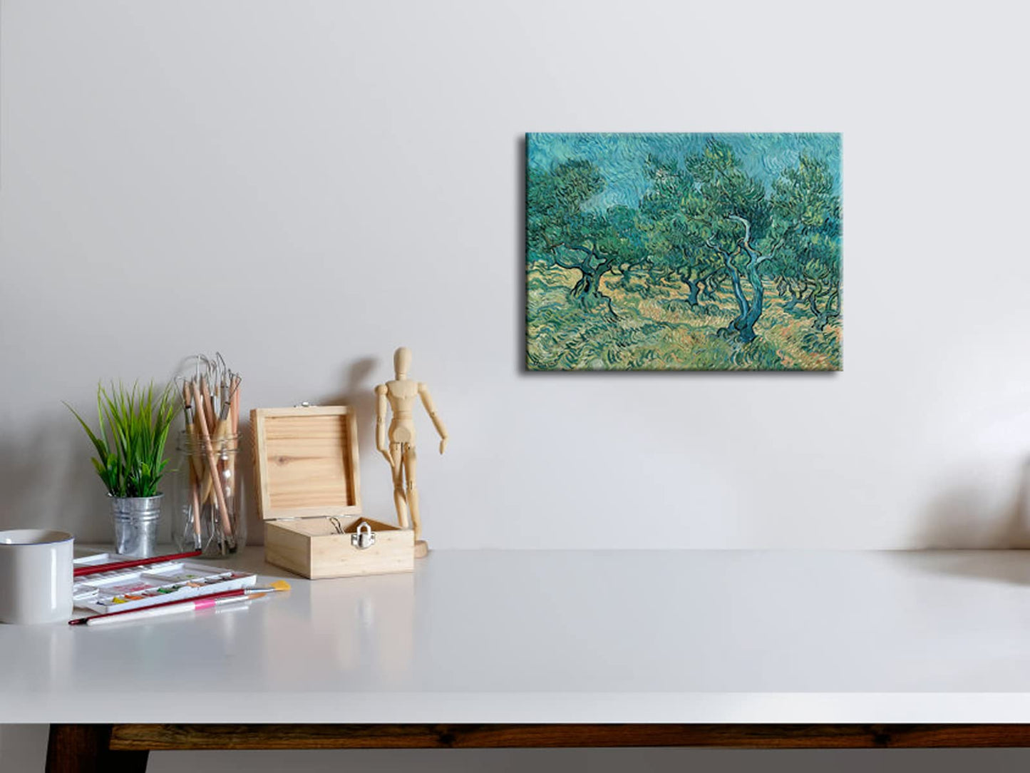 Wieco Art Olive Grove 2 Canvas Print of Vincent Van Gogh Wall Art Paintings Reproduction Field Pictures Artwork for Wall Decor and Home Decorations