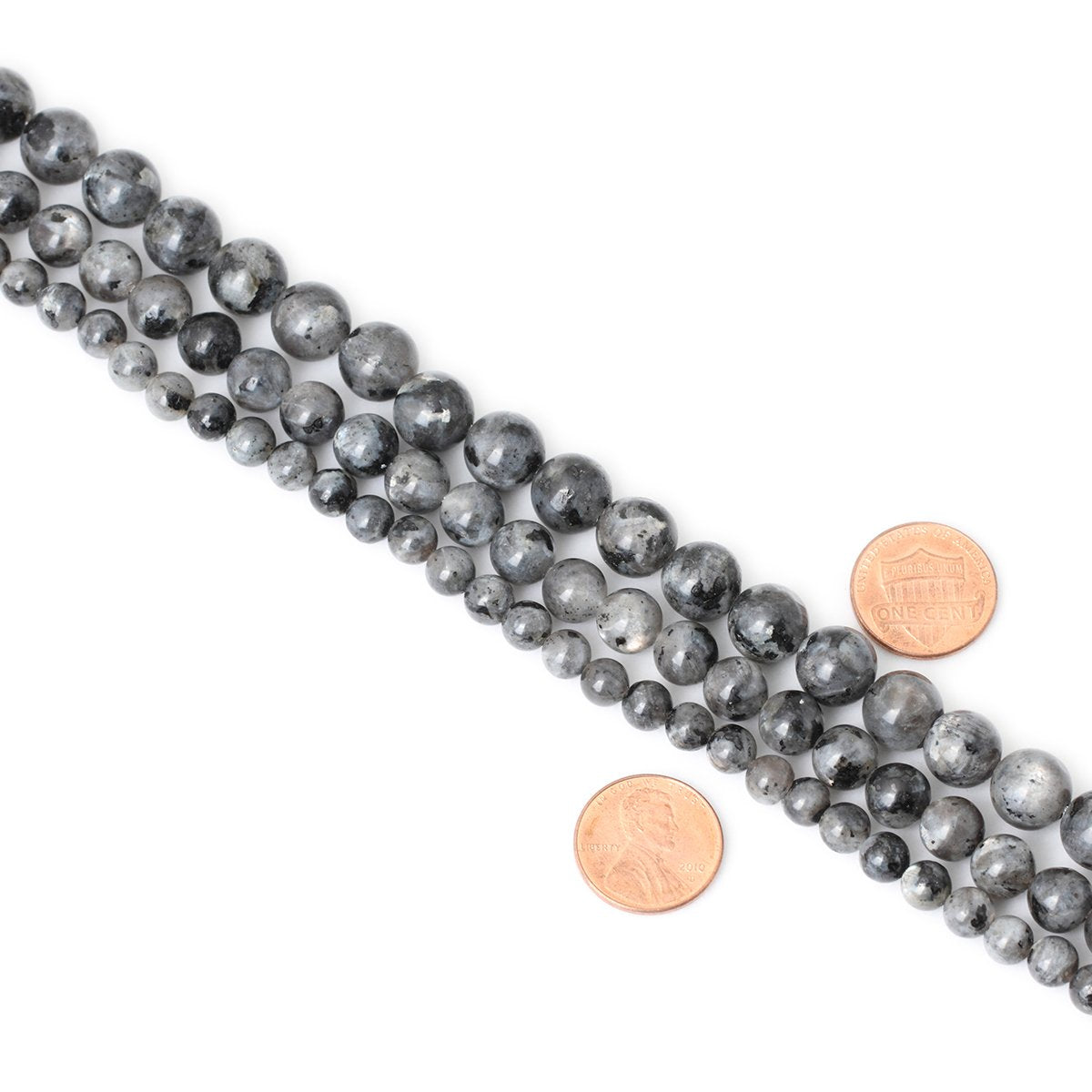 CHEAVIAN 45PCS 8mm Natural Black Labradorite Gemstone Round Loose Beads Crystal Energy Stone for DIY Jewelry Making 1 Strand 15"