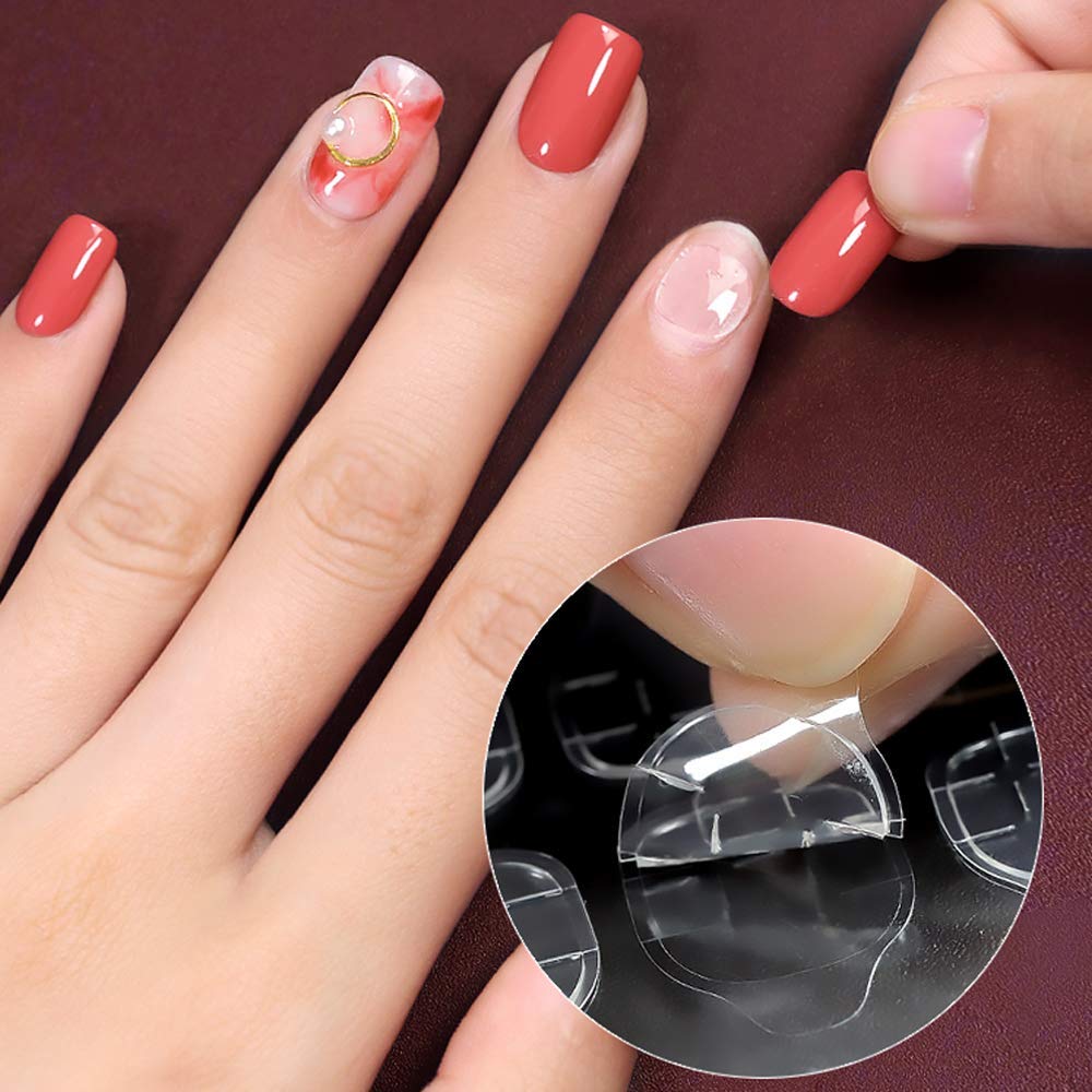 Mwellewm 2400 Pcs100 Sheets Nail Glue Stickers Double Side for Press on Nails Stickers,Waterproof Breathable False Nail Tips Jelly Adhesive Nail Tabs Glue