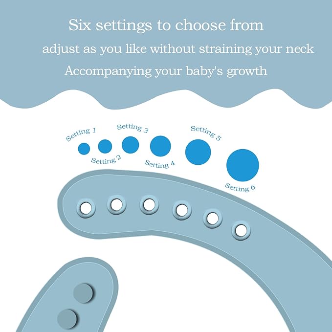 Silicone Baby Bibs – Adjustable, Soft, Waterproof & Durable, with Large Food-Catching Pocket, Feeding-Friendly