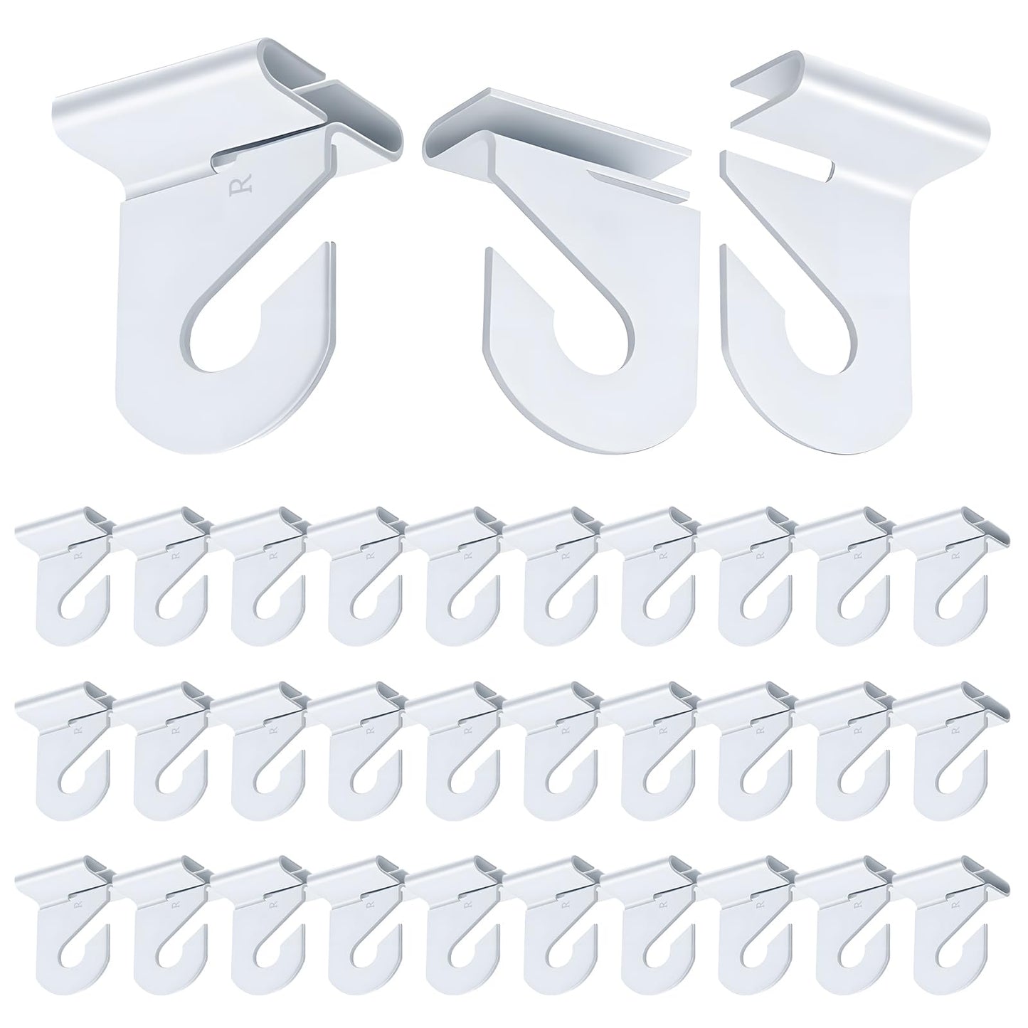 Yuanan 30 Pairs Drop Ceiling Hooks for Hanging, Heavy Duty Drop Ceiling Hook for Hanging Ceilings Hook Ceiling-Grid Hangers Ceilings Hooks for Classroom Hang Plants & Decorations