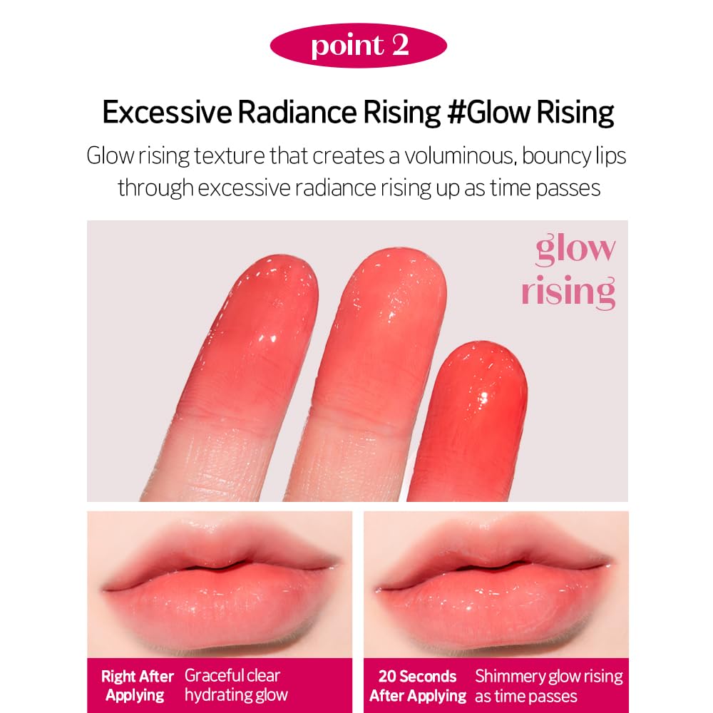 ETUDE Over Glowy Lip Stain Tint #7 Coco Plum | Non-Sticky Vegan Lip Tint | Moisturized & Long-lasting Lip Gloss | Daily Lippies for Dry Lips | K-beauty