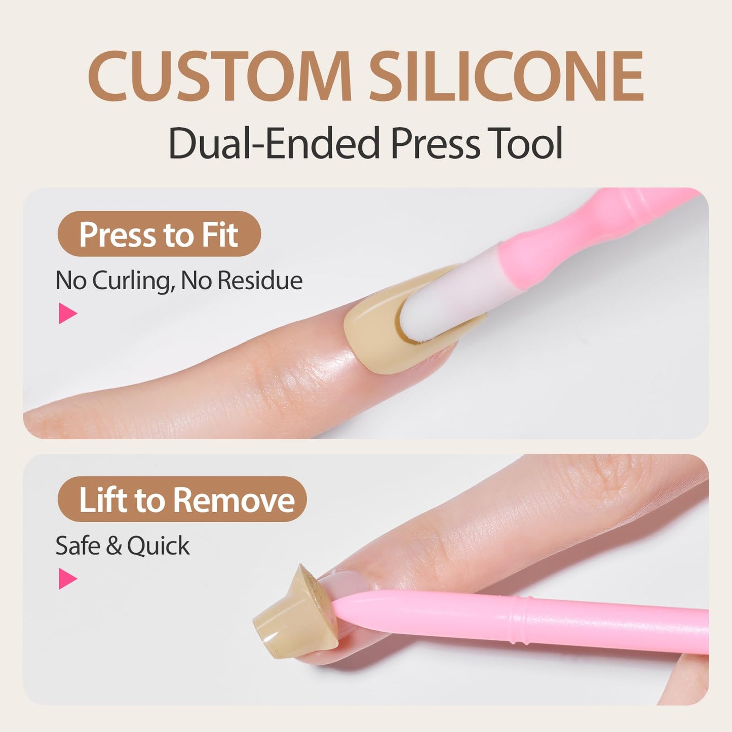Makartt Semi Cured Gel Nail Strips Kit 2 Packs – Real Gel, Hema & TPO Free, 16 Sizes Anti-Lift Fit, UV Light Required, Salon Quality, Long Lasting, Includes Dual-Ended Tool & Prep Kit (Soft Nude)