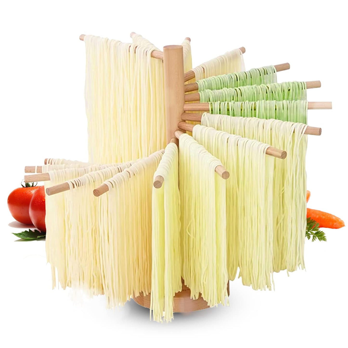 Yoikun Pasta Drying Rack, Homemade Fresh Spaghetti Stand Dryer Noodle Hanger for Kitchen with 16 Arms, Quickly Set Up for Drying Pasta and Cooking, Special Design for Large Storage
