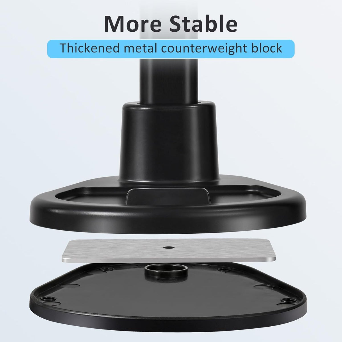 Phone Stand for Desk, Height Adjustable Cell Phone Holder for iPhone, 360 Degree Rotatable Office Phone Stand for Video Recording,Live Streaming,Compatible with All 4.7-7in Smartphones (T13-2)
