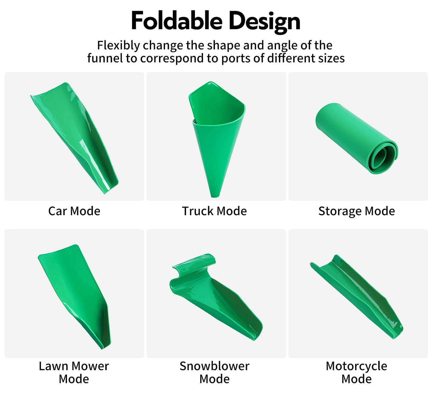3PCS Reusable Flexible Oil Drain Funnel Form a Foldable Flex Funnel for Car Motorcycle Automotive Use Oil Change Spill-Free Filling Draining Tools Easy to Store and Clean