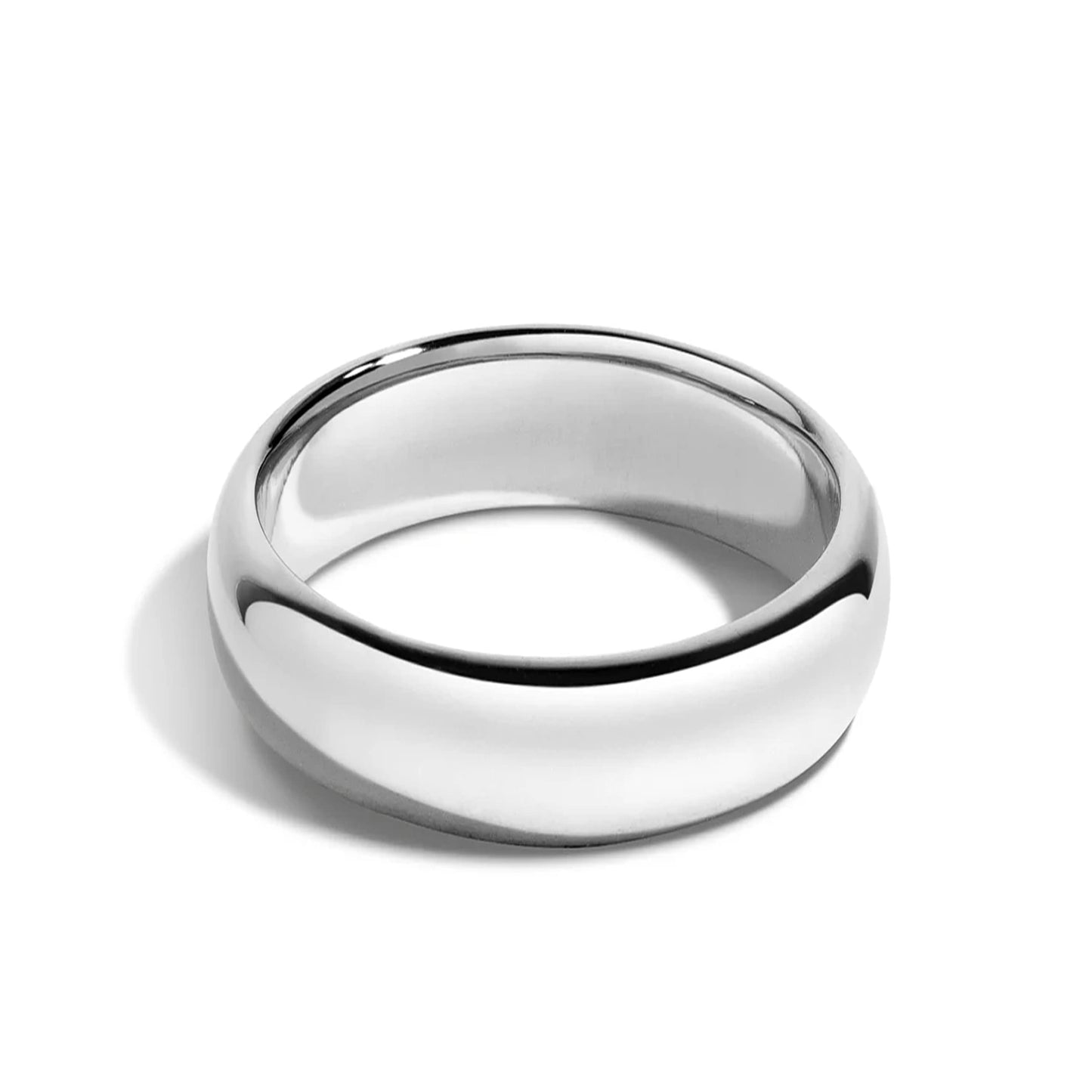 Tioneer Jewelry | Sterling Silver Plain Dome Wedding Band | Wedding Band for Women & Men | Sterling Silver Jewelry, Silver, 7mm, Size 7