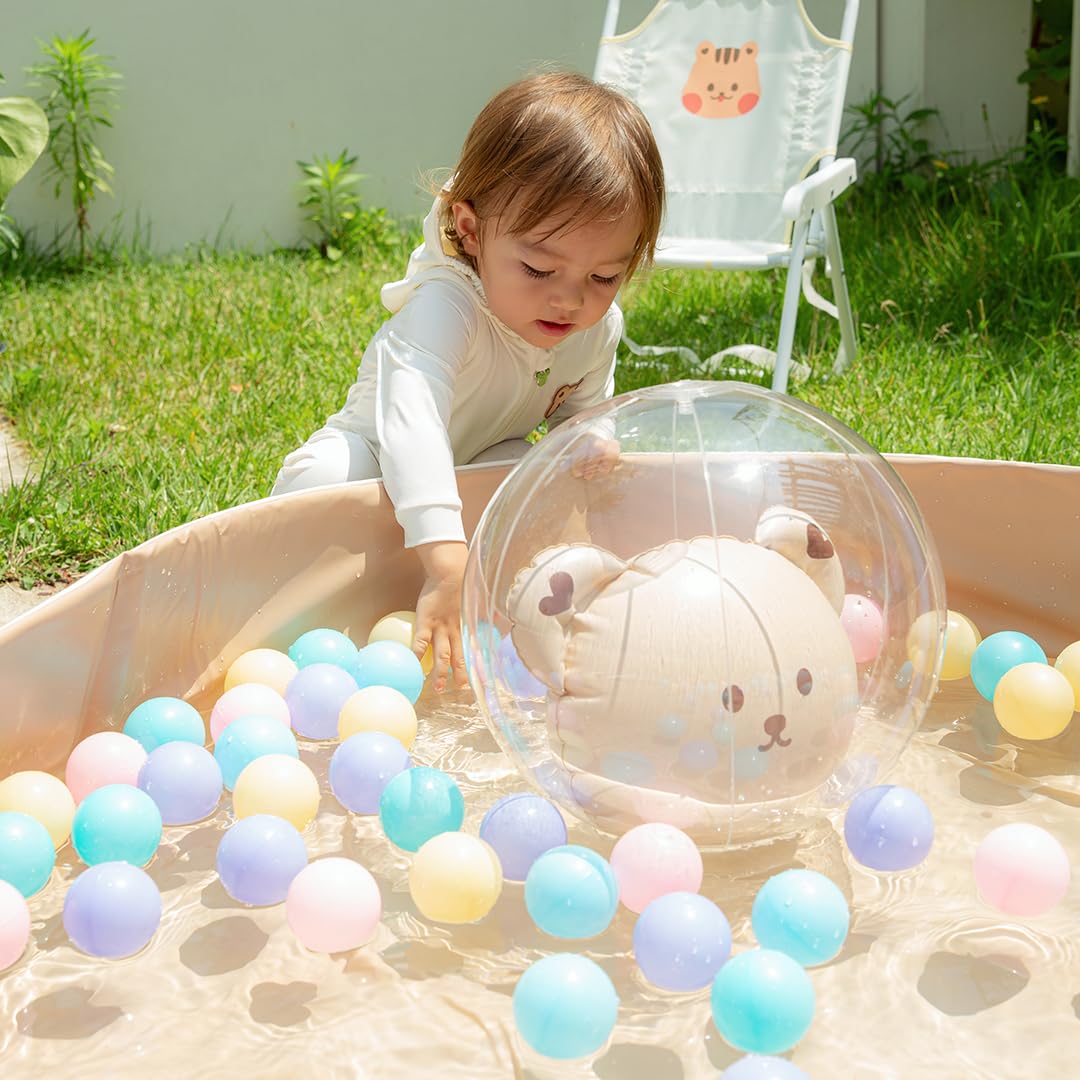 AGUARD Beachballs for Pool for Baby & Kids, Cute 3D Character Ball, Beach Cute Adorable Pooltoy, Summer Playball