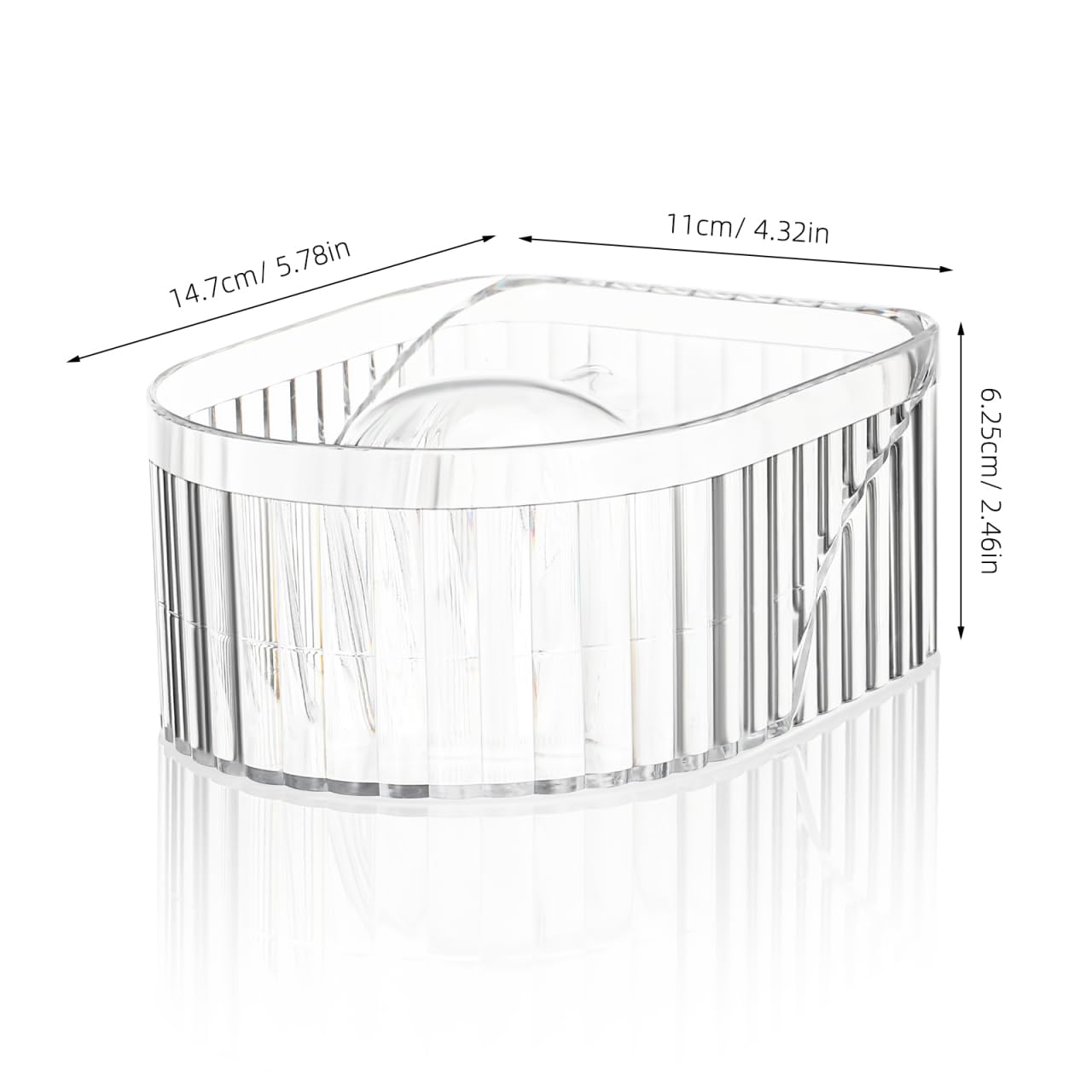 SOIMISS Acrylic Nail Soaking Bowl for Nail Polish Removal and Cuticle Softening Fits One Hand Suitable for Home Manicure Treatment Tray