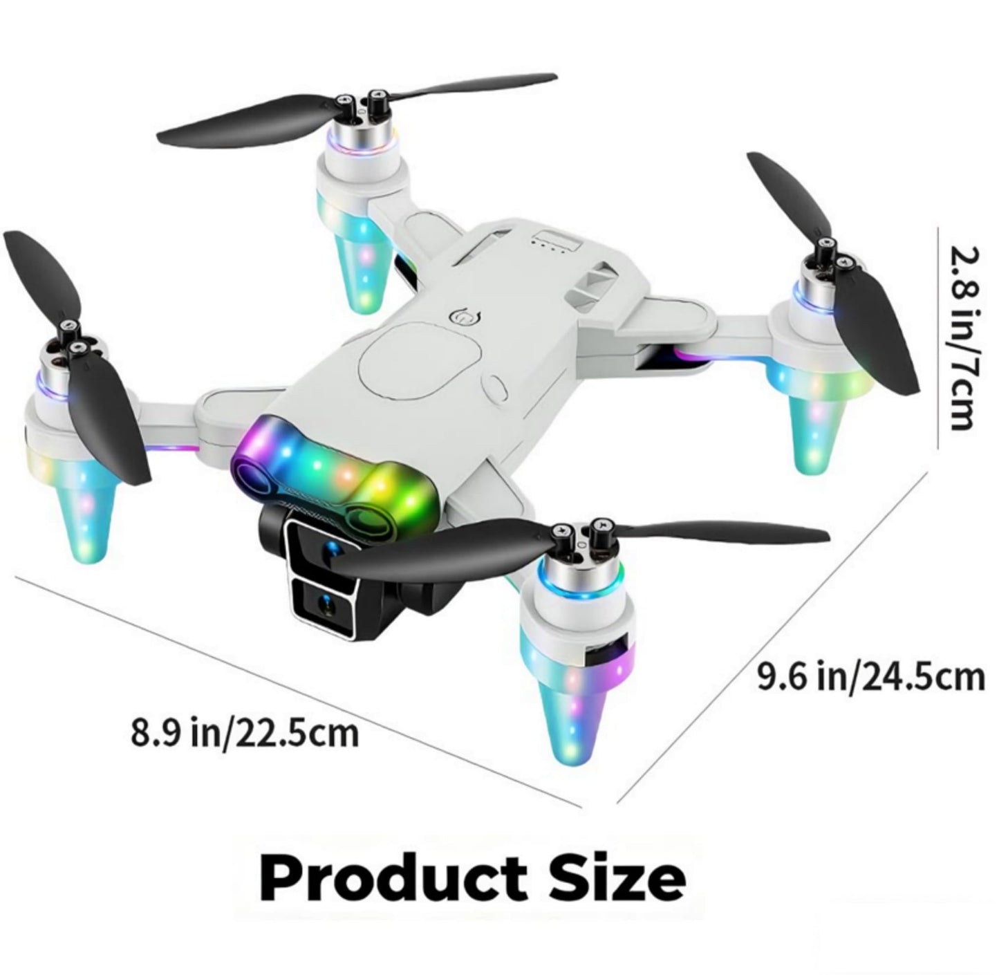 Drones for Kids 8-12 – Drone with camera for kids & Beginners,Kids drone with Fancy LED Lights, 4.3" Built-In FPV Screen, Three Batteries, Perfect Holiday & Birthday Gift, Indoor & Outdoor Quadcopter Toy