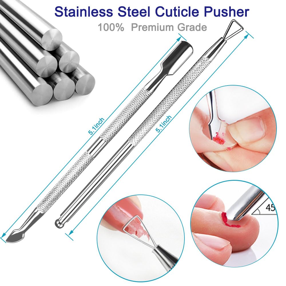 Pingispower Toenail Clippers for Seniors & Thick Nails, 8PCS Professional Heavy Duty Ingrown Toenail Removal Kit with Pedicure Tools, Sharp Blade, Long Handle & Storage Case