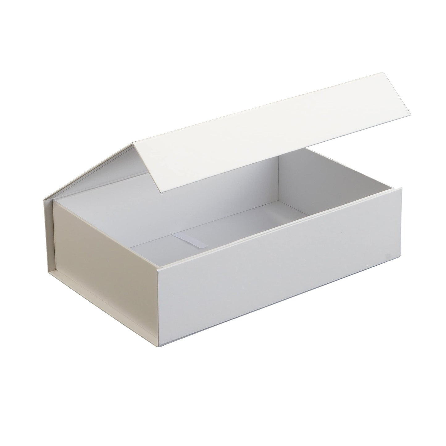 5PC Gift Boxes with Lids 10"x6.7"x2.8" - Matte, Collapsible Magnetic Closure Gift Box for Presents - Groomsmen & Bridesmaid Proposal Boxes, Wedding, PR, Birthdays, Holidays - White