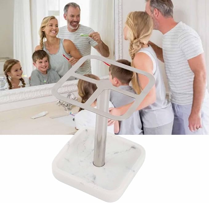 Electric Toothbrush Holder, 3 Slots Tooth Brushing and Toothpaste Holder 304 Stainless Steel Toothpaste Organizer Space Saving Toothpaste Storage Stand for Bathrooms Countertop